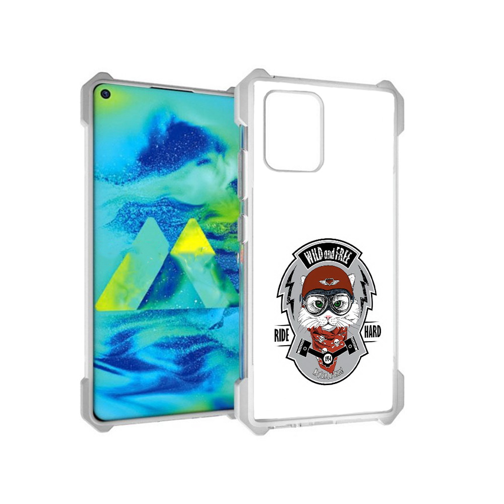 Чехол MyPads Tocco для Samsung Galaxy S10 Lite кошка в шлеме (PT143840.502.404)
