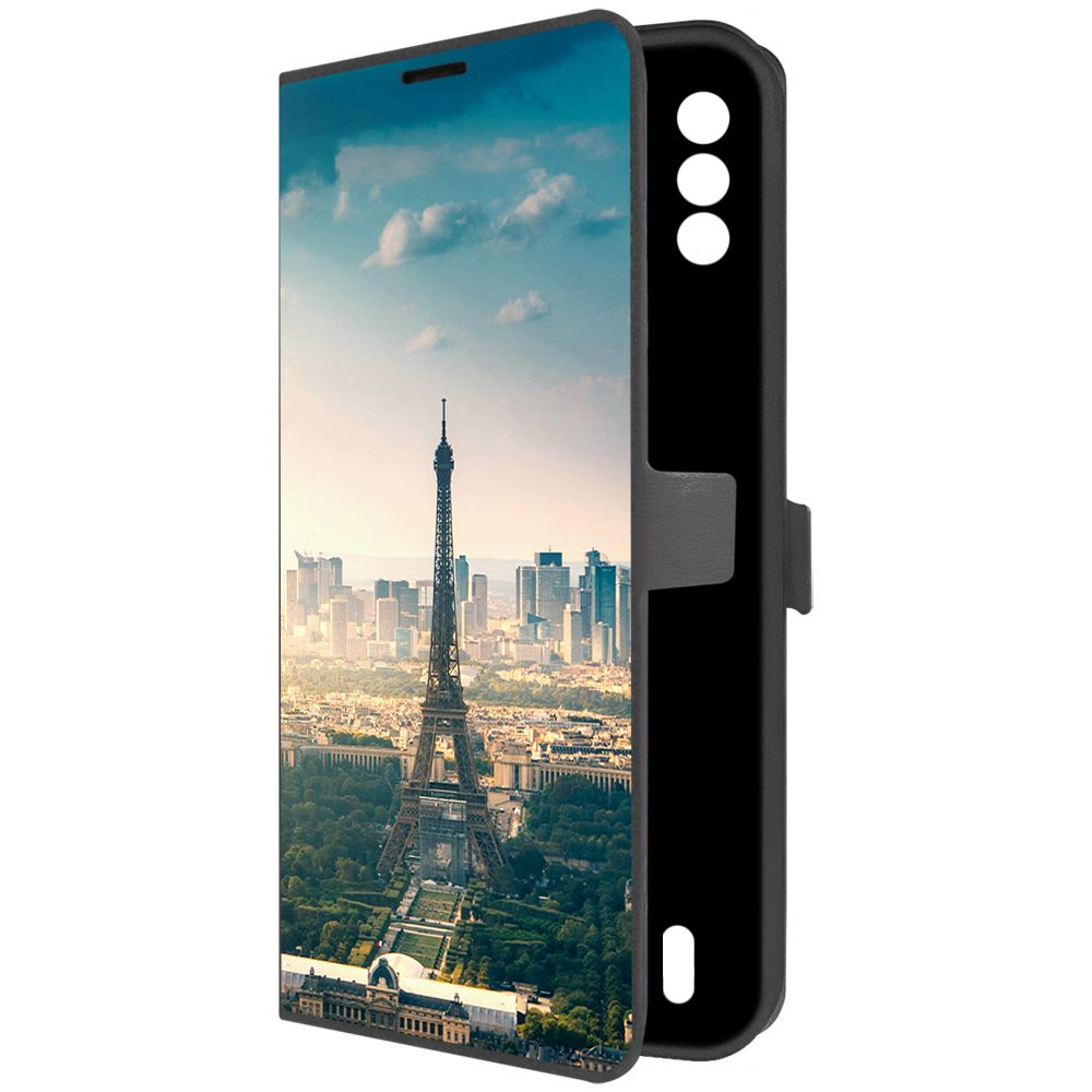 

Чехол-книжка Krutoff Eco Book для ITEL Vision 2S Франция, Эйфелева Башня (черный)