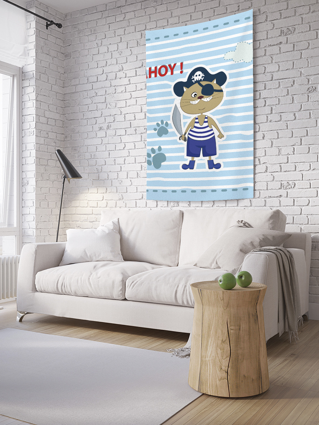 

Вертикальное фотопанно на стену JoyArty Кот-пират 100x150 см, Кот-пират