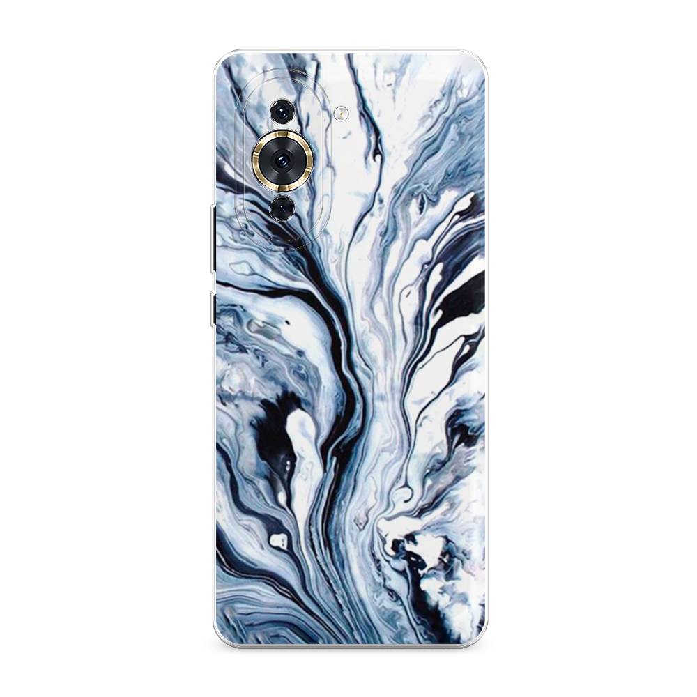 фото Силиконовый чехол "голубой минерал мрамор" на huawei nova 10 pro awog
