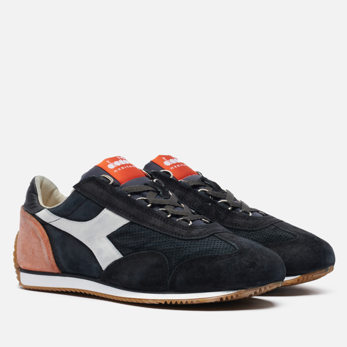 фото Кроссовки мужские diadora heritage equipe suede stone wash черные 47 eu