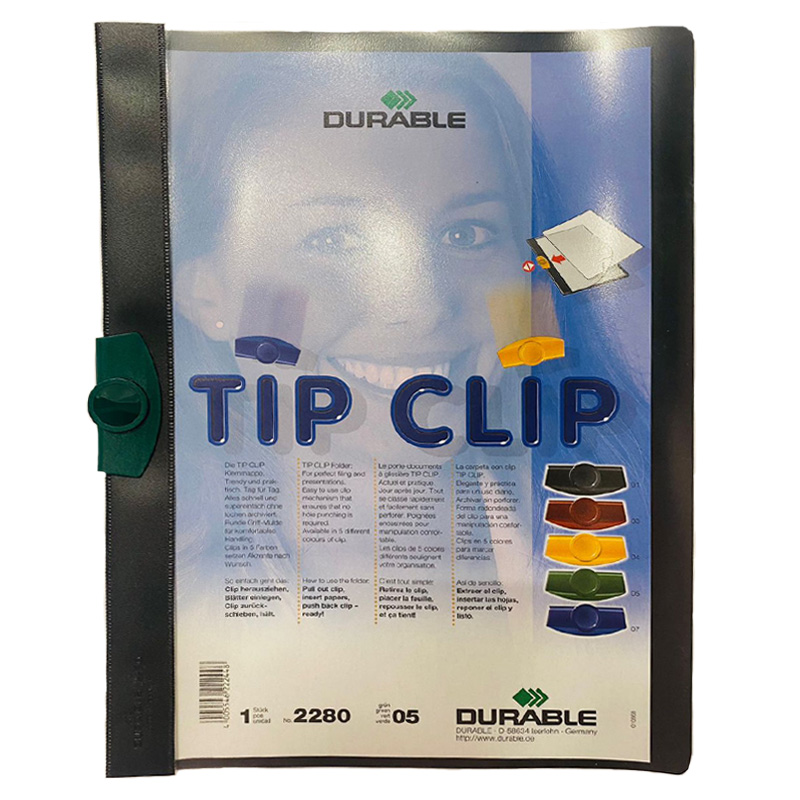 

Durable Папка Durable Tipclip, с прижимным механизмом, А4 Зеленый