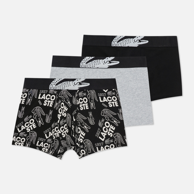 

Комплект трусов мужских Lacoste Underwear 5H1269-NUA черных XL, 5H1269-NUA