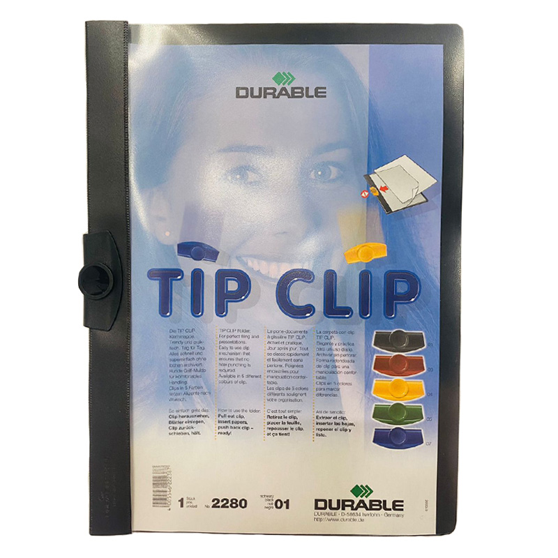 фото Durable папка durable tipclip, с прижимным механизмом, а4 черный