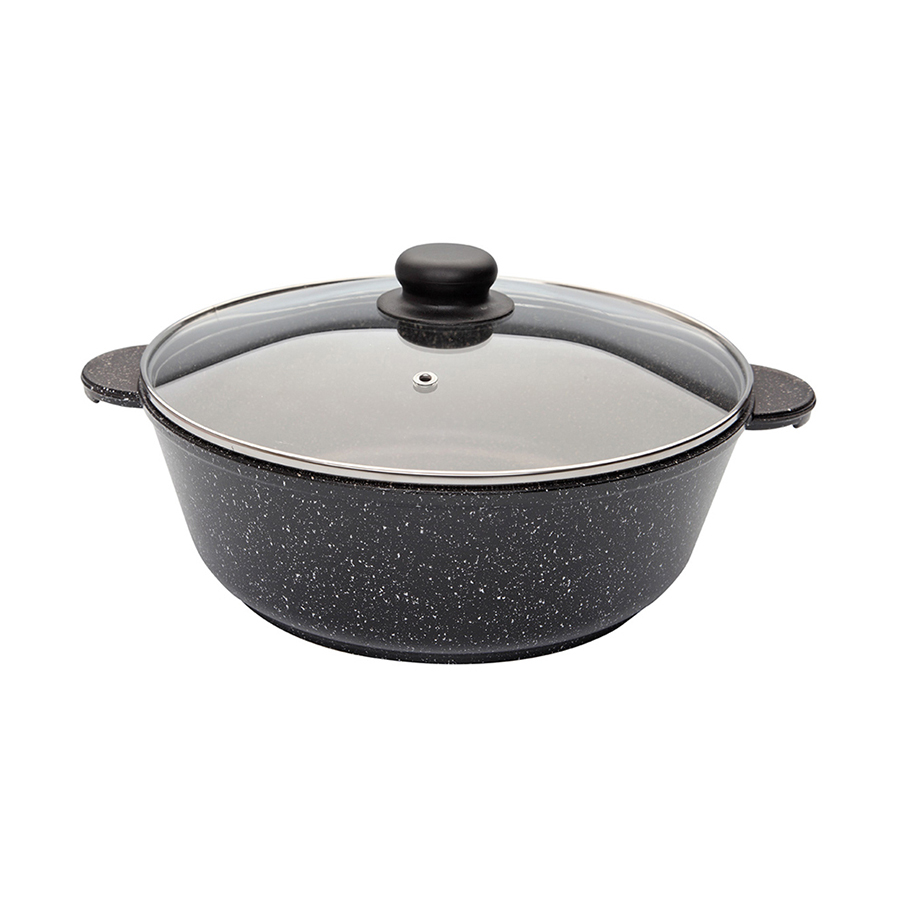 

Жаровня MARUSYA 3л с крышкой, литой алюминий, Черный, MRSH-Жаровни1-2