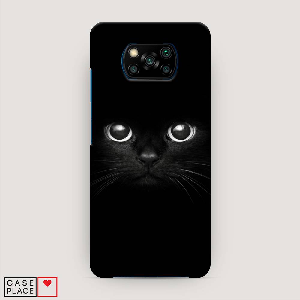 

Пластиковый чехол "Взгляд черной кошки" на Xiaomi Poco X3 NFC, 39220-1