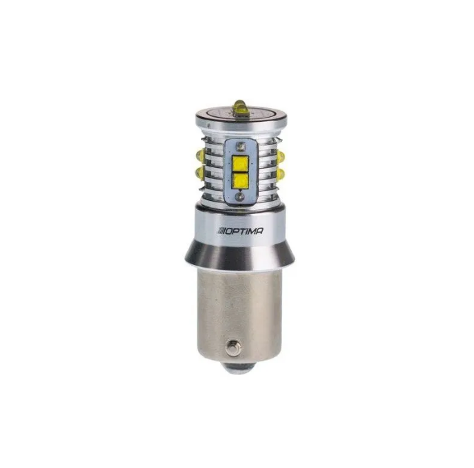 

Лампа светодиодная Optima P21W MINI CREE-XBD CAN 50W 5100K, 12-24V, BA15S, (Белая)