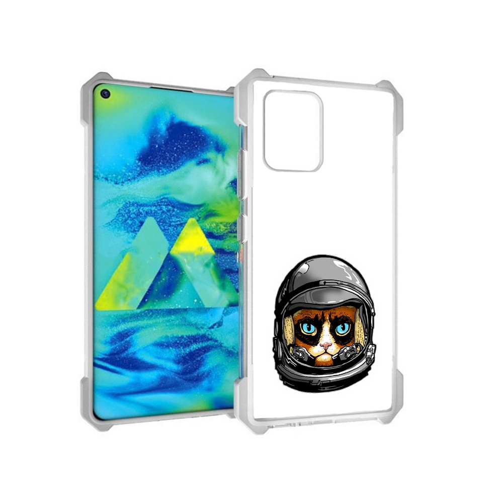 

Чехол MyPads Tocco для Samsung Galaxy S10 Lite кот космонавт (PT143840.502.400), Прозрачный, Tocco