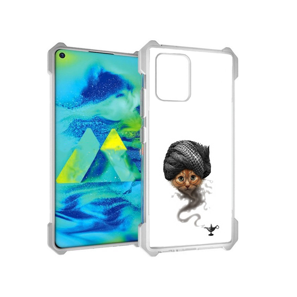 

Чехол MyPads Tocco для Samsung Galaxy S10 Lite кот джин (PT143840.502.398), Прозрачный, Tocco