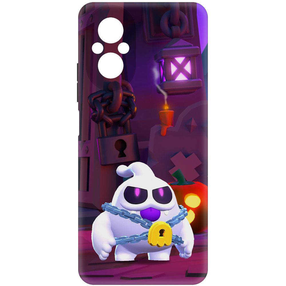 

Чехол-накладка Krutoff Soft Case Brawl Stars - Призрак Скуик для Realme C67 черный