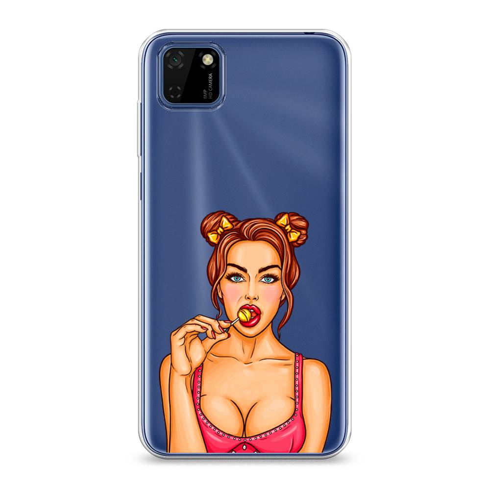 

Чехол Awog на Huawei Y5p "Вкусный леденец", Бежевый;коричневый;розовый