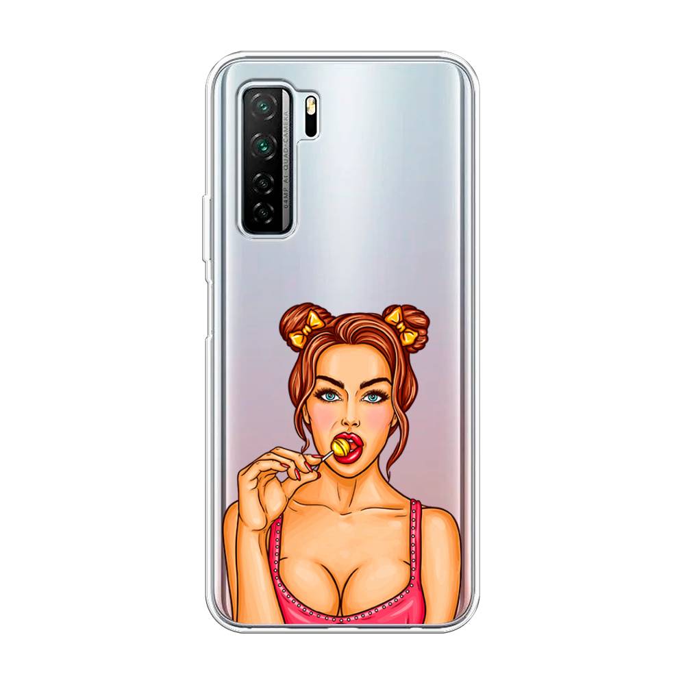 

Чехол Awog на Huawei P40 lite 5G "Вкусный леденец", Бежевый;коричневый;розовый