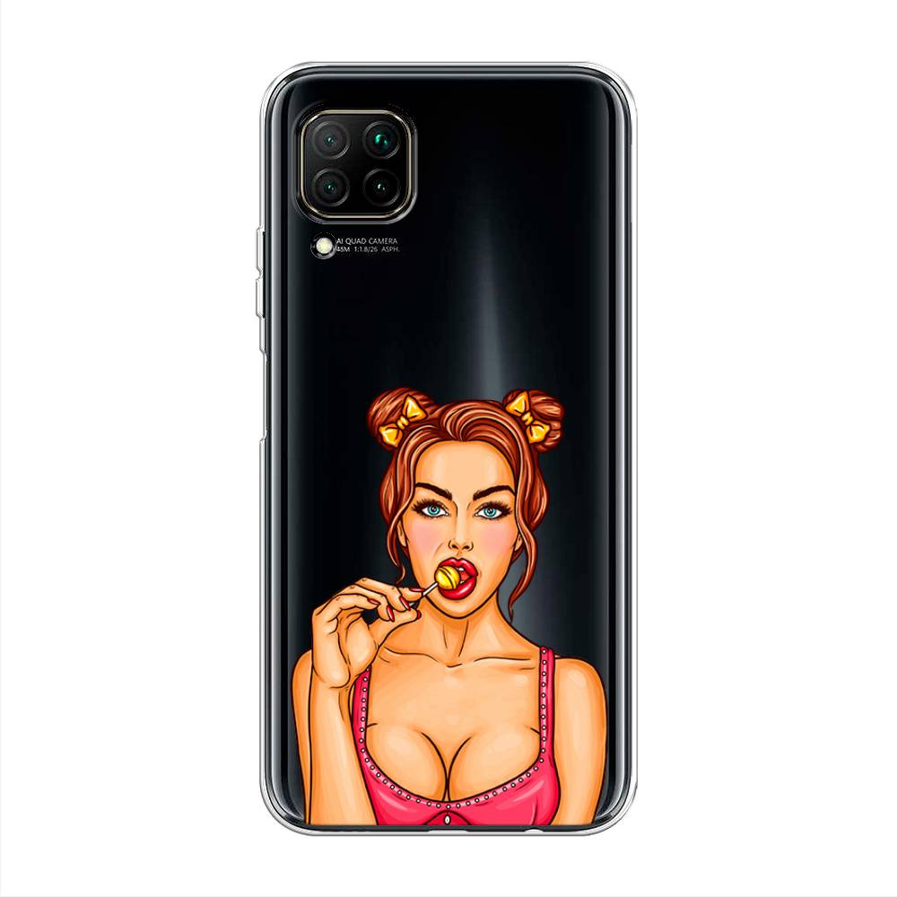 

Чехол Awog на Huawei P40 Lite "Вкусный леденец", Бежевый;коричневый;розовый
