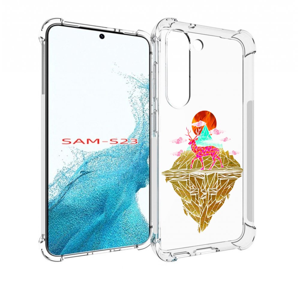 

Чехол MyPads розовый олень абстракция для Samsung Galaxy S23, Прозрачный, Tocco