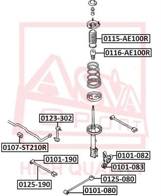 

Сайлентблок Asva 0101082