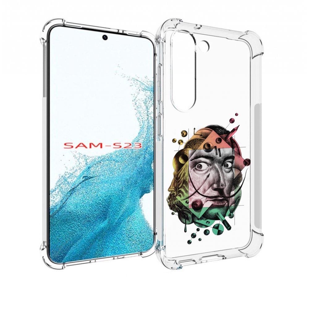 

Чехол MyPads разноцветное лицо абстракция для Samsung Galaxy S23, Прозрачный, Tocco