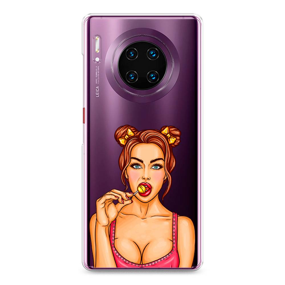 

Чехол Awog на Huawei Mate 30 Pro "Вкусный леденец", Бежевый;коричневый;розовый