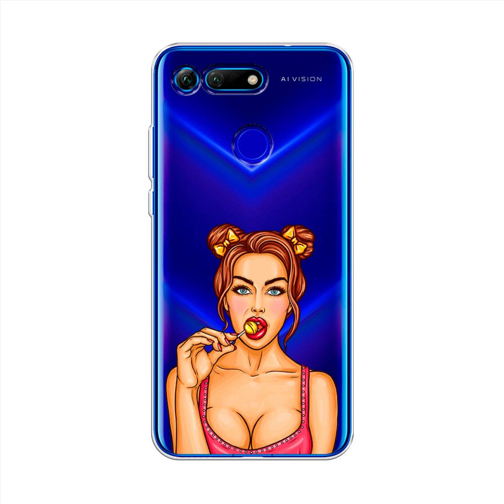 

Чехол Awog на Honor V20 (View 20) "Вкусный леденец", Бежевый;коричневый;розовый
