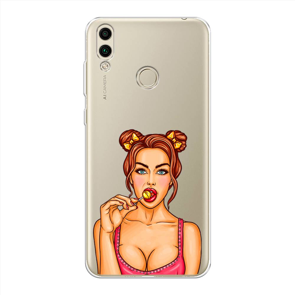 

Чехол Awog на Honor 8C "Вкусный леденец", Бежевый;коричневый;розовый
