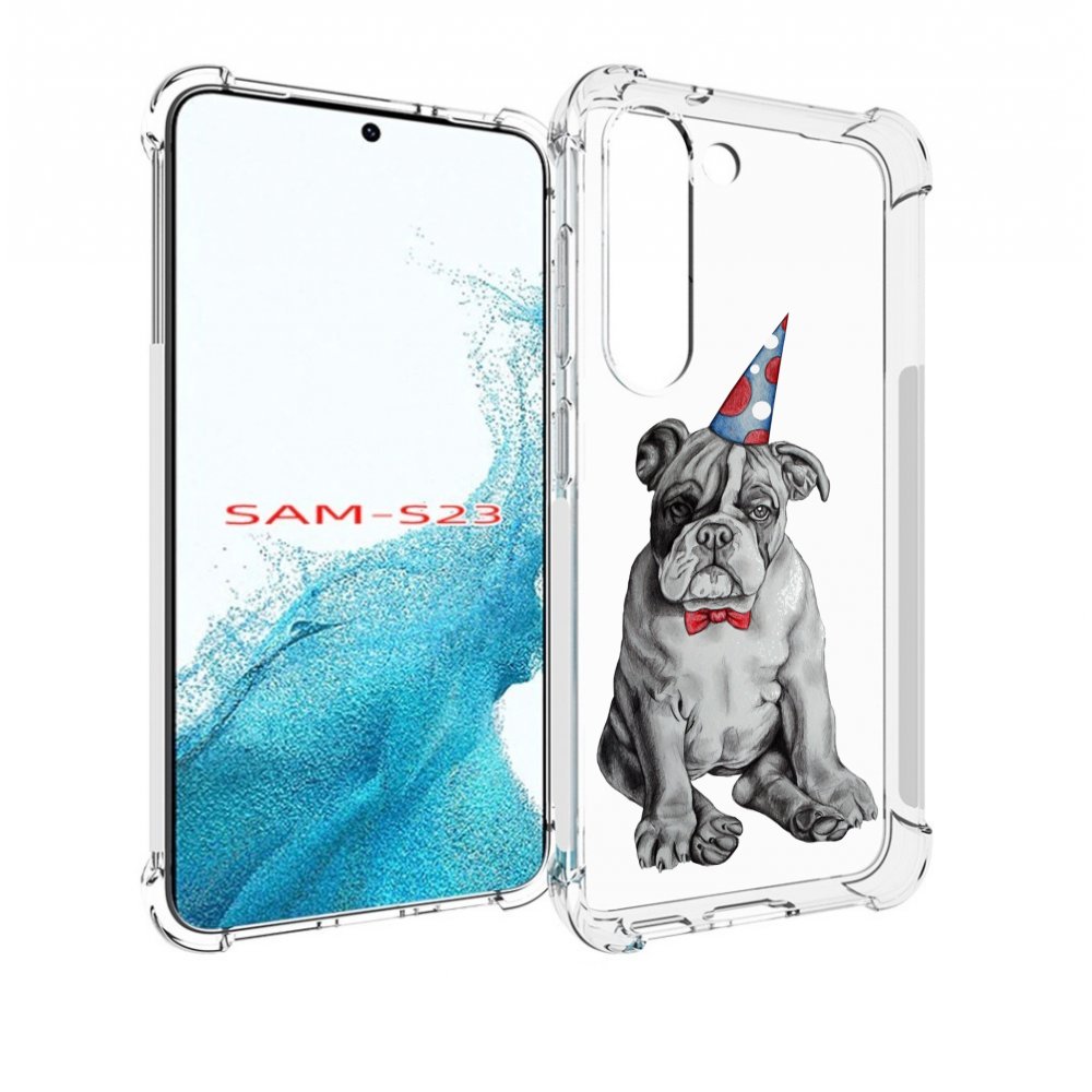 

Чехол MyPads праздничный щенок для Samsung Galaxy S23, Прозрачный, Tocco