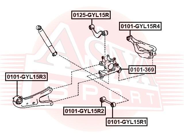 Сайлентблок ASVA 0101gyl15r7