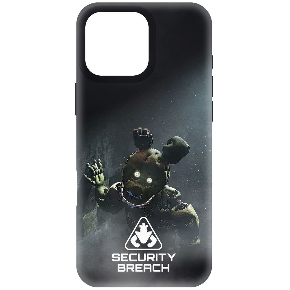 

Чехол-накладка Krutoff Soft Case FNAF - Нарушение безопасности для iPhone 16 Pro Max, Черный