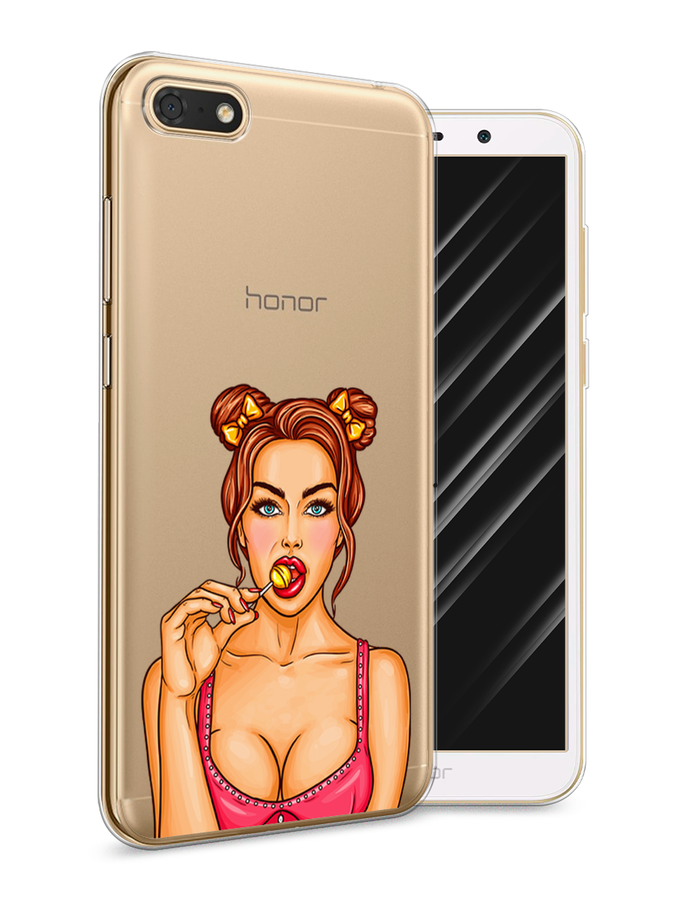 

Чехол Awog на Honor 7A "Вкусный леденец", Бежевый;коричневый;розовый