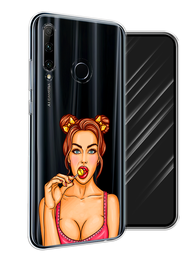 

Чехол Awog на Honor 20 Lite 2019 "Вкусный леденец", Бежевый;коричневый;розовый