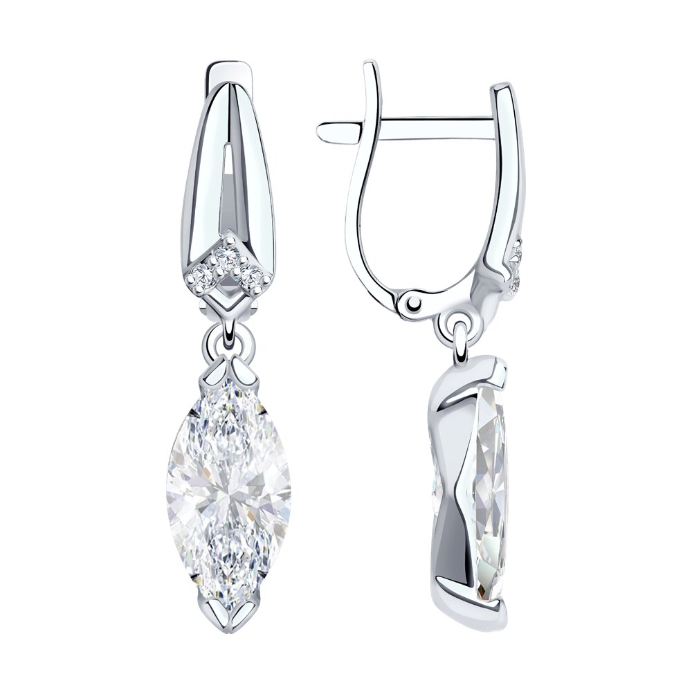 

Серьги из серебра с фианитом SOKOLOV 94022282, 94022282