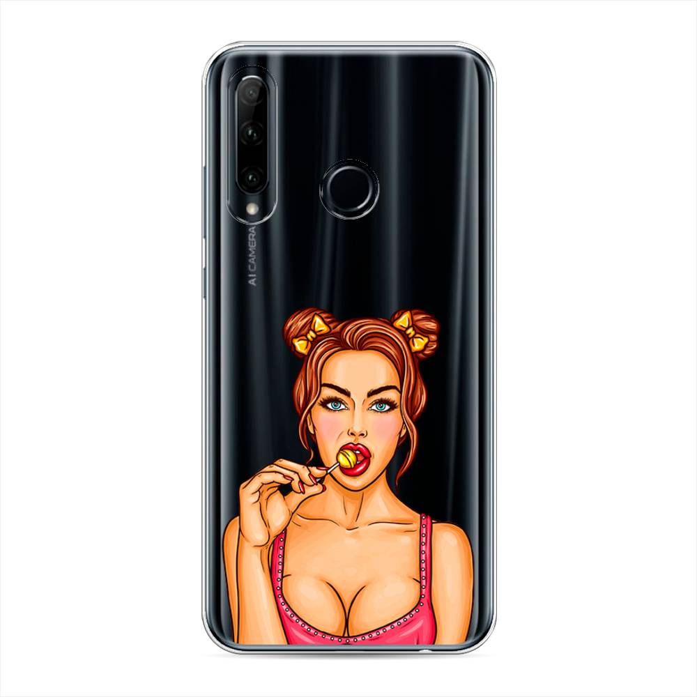 

Чехол Awog на Honor 10i "Вкусный леденец", Бежевый;коричневый;розовый
