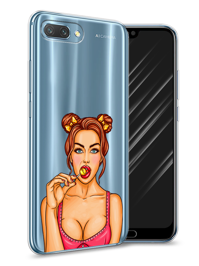 

Чехол Awog на Honor 10 "Вкусный леденец", Бежевый;коричневый;розовый