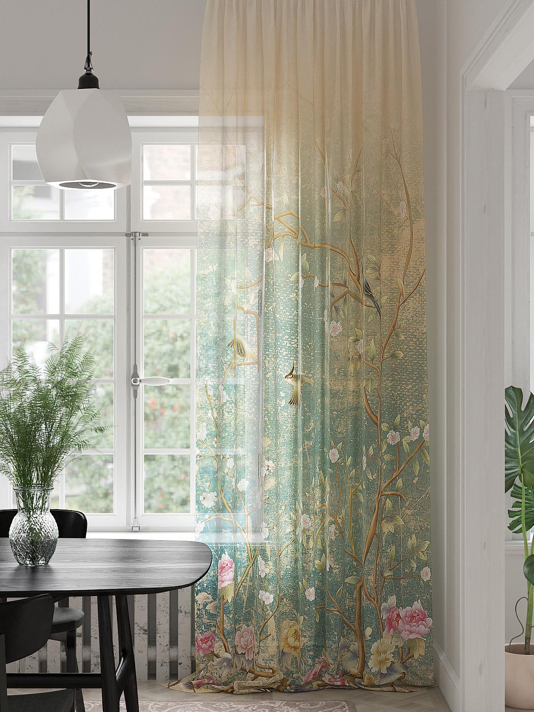 

Тюль AT HOME Шолонирос высота 280 см, ширина 150 см, крепление - шторная лента, Бежевый, 974236