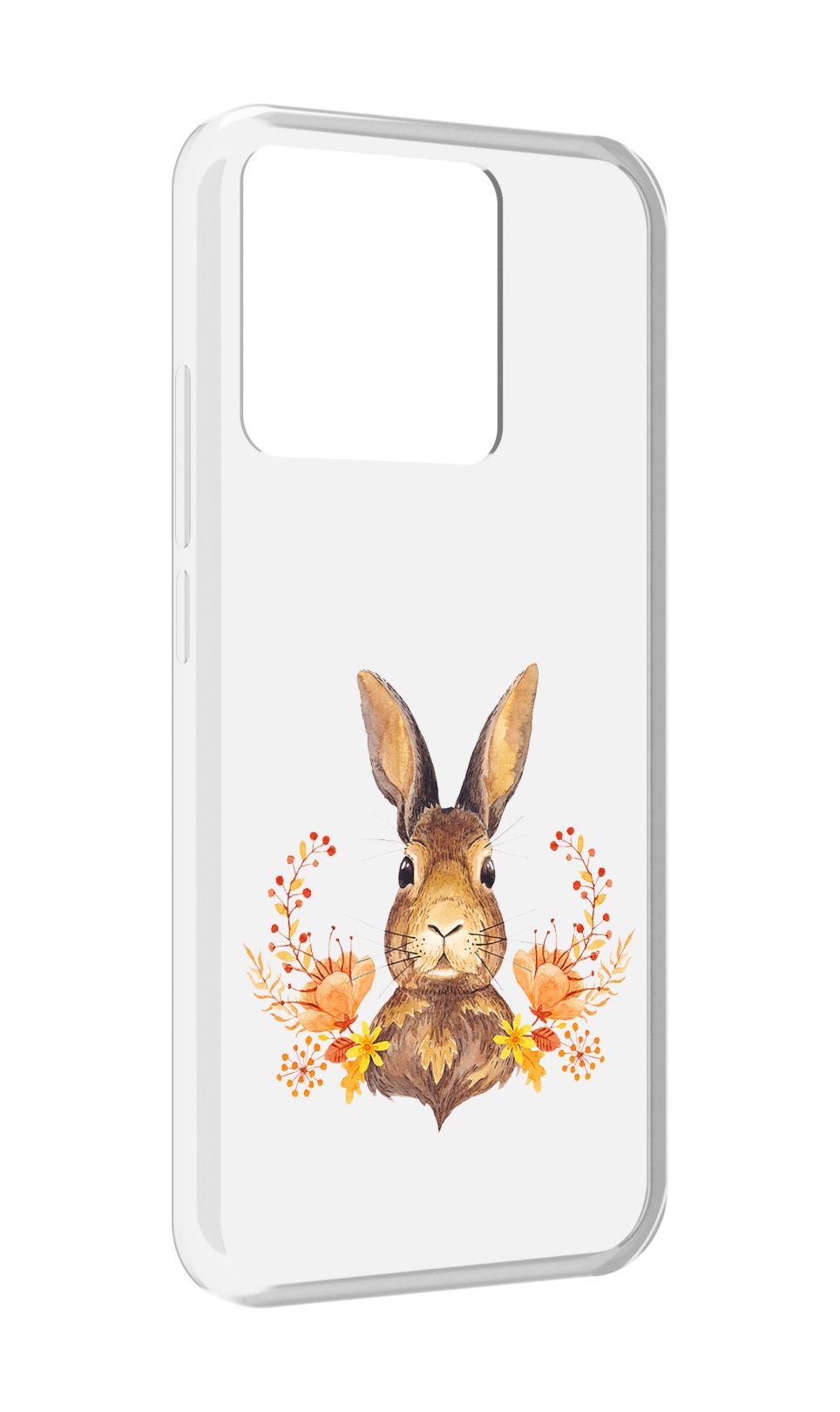 

Чехол MyPads Tocco для Xiaomi Redmi 10A зайка в цветах, Прозрачный, Tocco