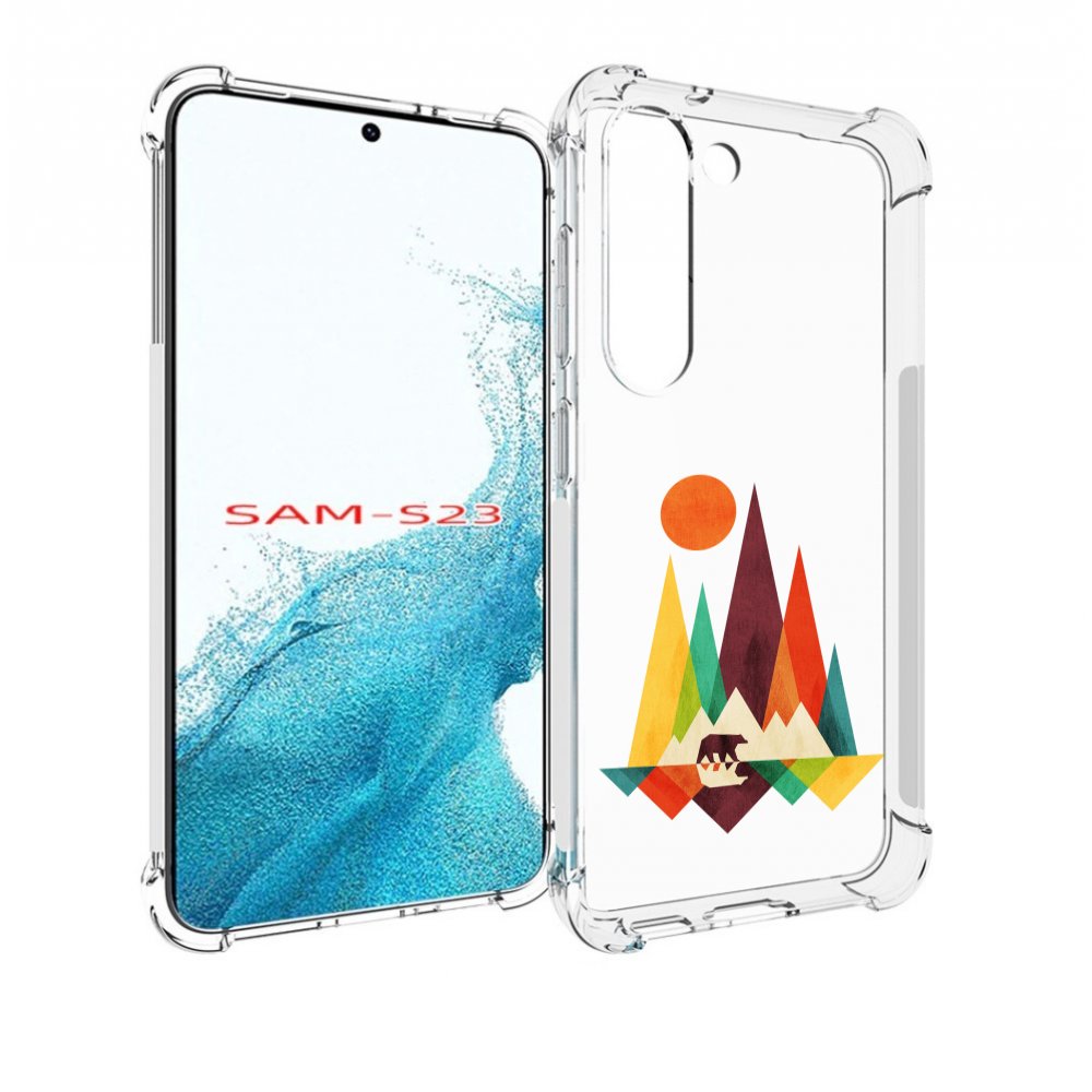 

Чехол MyPads нарисованные горы с медведем для Samsung Galaxy S23, Прозрачный, Tocco