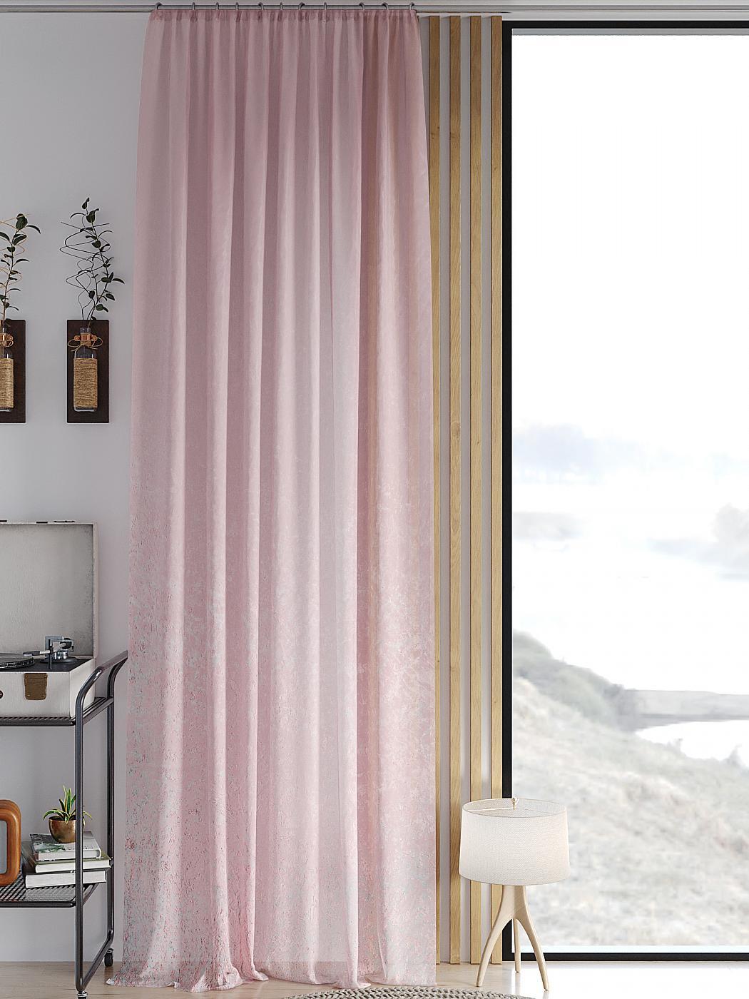 

Тюль AT HOME Фоворнирс высота 260 см, ширина 150 см, крепление - шторная лента, Розовый, 542214