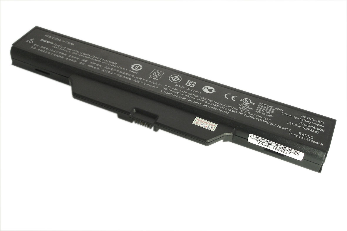 фото Аккумулятор greenway для ноутбука hp compaq 550, 610 (hstnn-ib62) 10,8v 5200mah oem черная