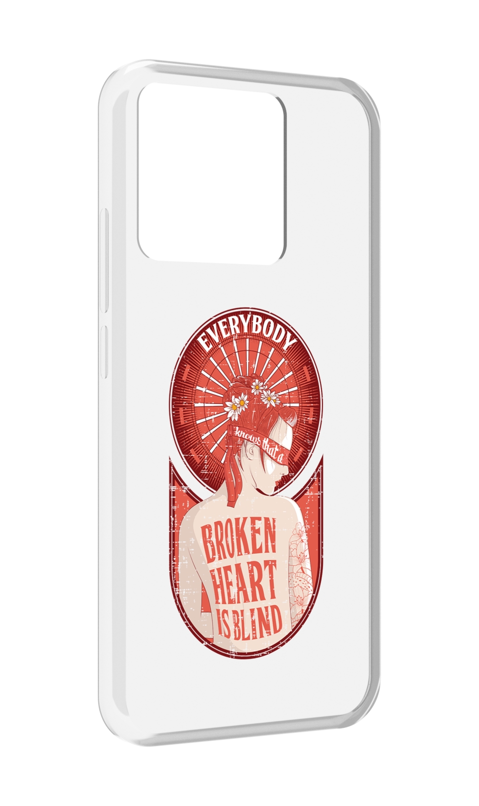 

Чехол MyPads Tocco для Xiaomi Redmi 10A девушка разбитое сердце, Прозрачный, Tocco