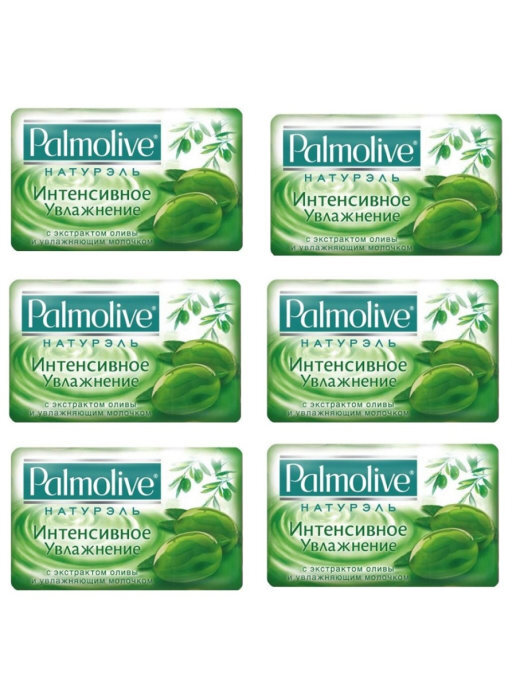

Мыло туалетное Palmolive Натурэль с экстрактом оливы и увлажняющим молочком, 6 шт по 90 г