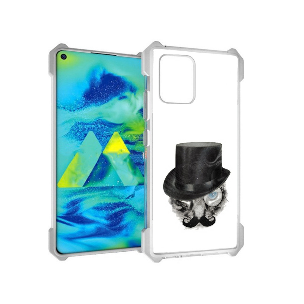 

Чехол MyPads Tocco для Samsung Galaxy S10 Lite интелегентный кот (PT143840.502.378), Прозрачный, Tocco
