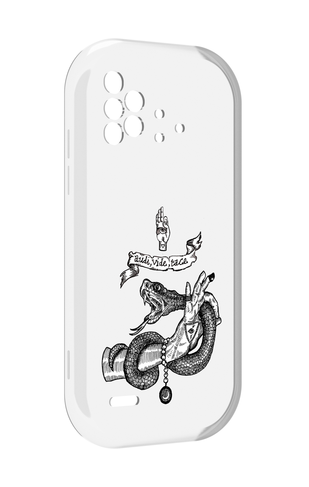 

Чехол MyPads змея на руке рисунок для UMIDIGI Bison X10 / X10 Pro, Прозрачный, Tocco