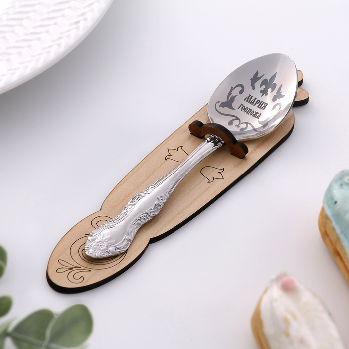 

Ложка чайная именная Дарим Красиво "Мария" арт.5463491, 1 шт, Серебристый