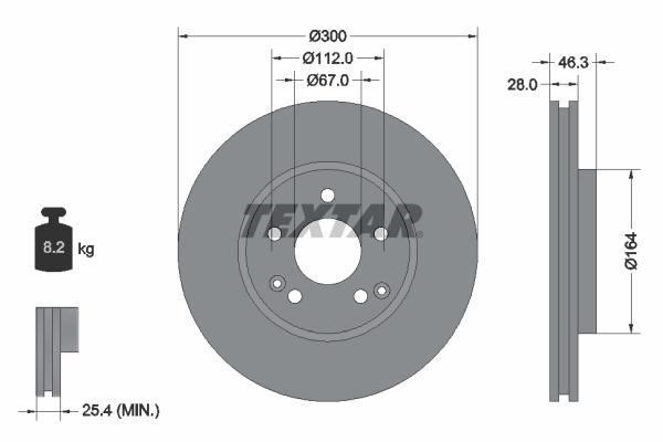 

Тормозной диск Textar 92106005