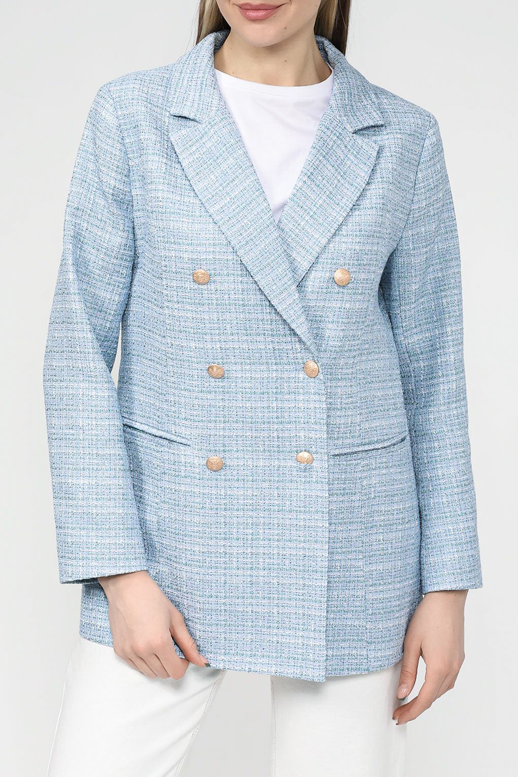 

Пиджак женский Belucci BL24014217 голубой 2XL, BL24014217