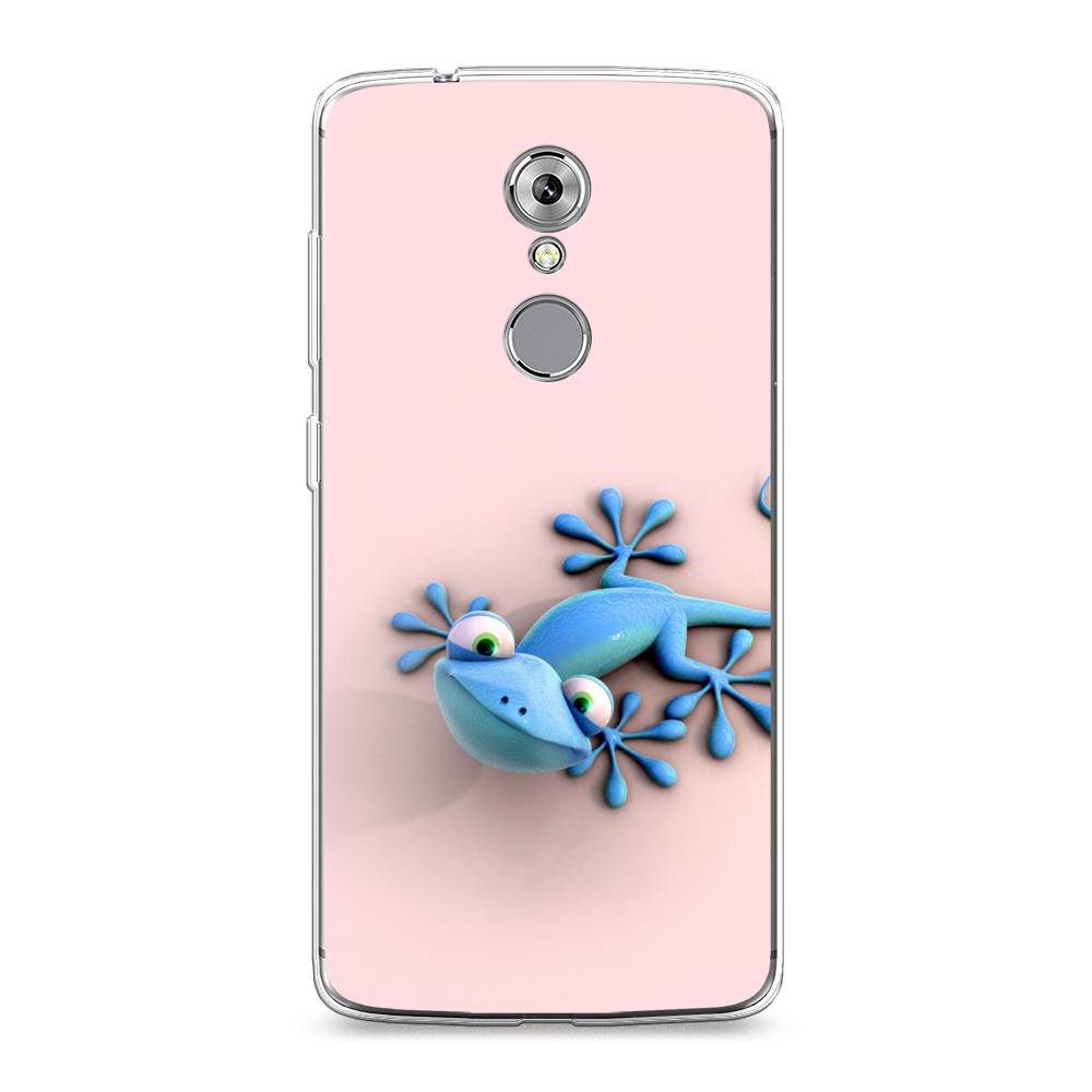 

Чехол Awog на ZTE Axon 7 / ЗТЕ Аксон 7 "Голубая ящерка", Разноцветный, 131450-2