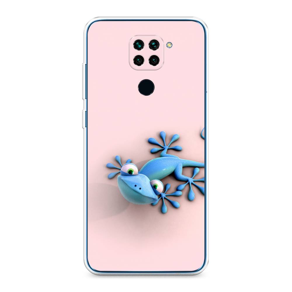 фото Силиконовый чехол "голубая ящерка" на xiaomi redmi note 9 awog