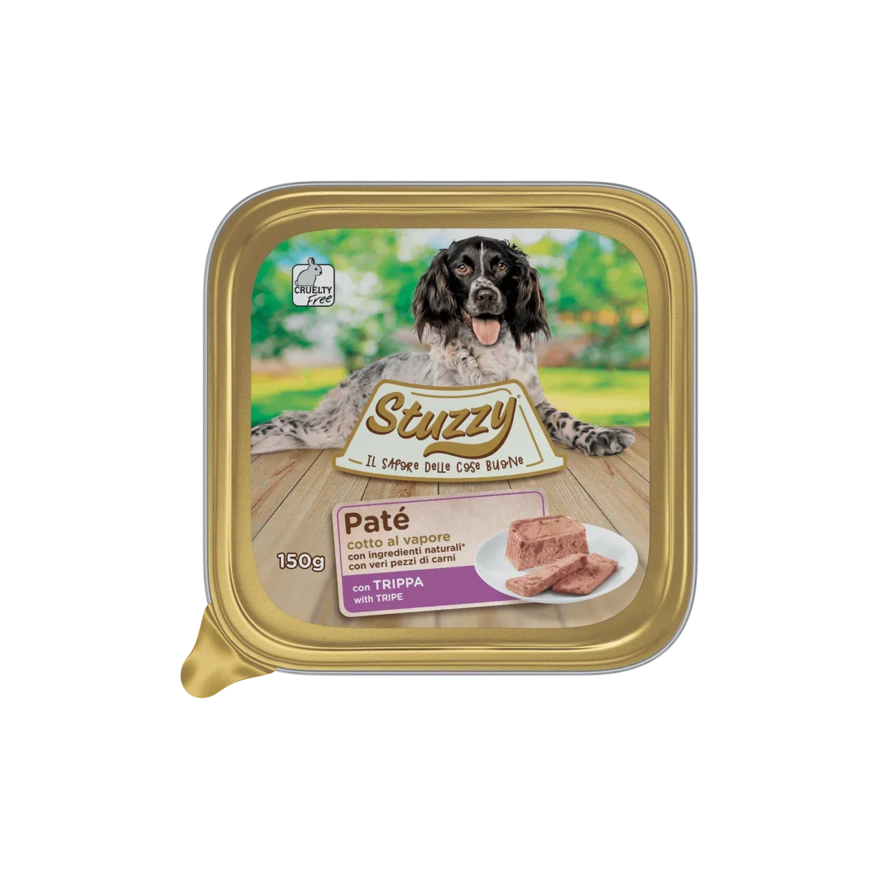 

Влажный корм для собак STUZZY PATE Рубец, паштет с кусочками мяса 22 шт, 150 г