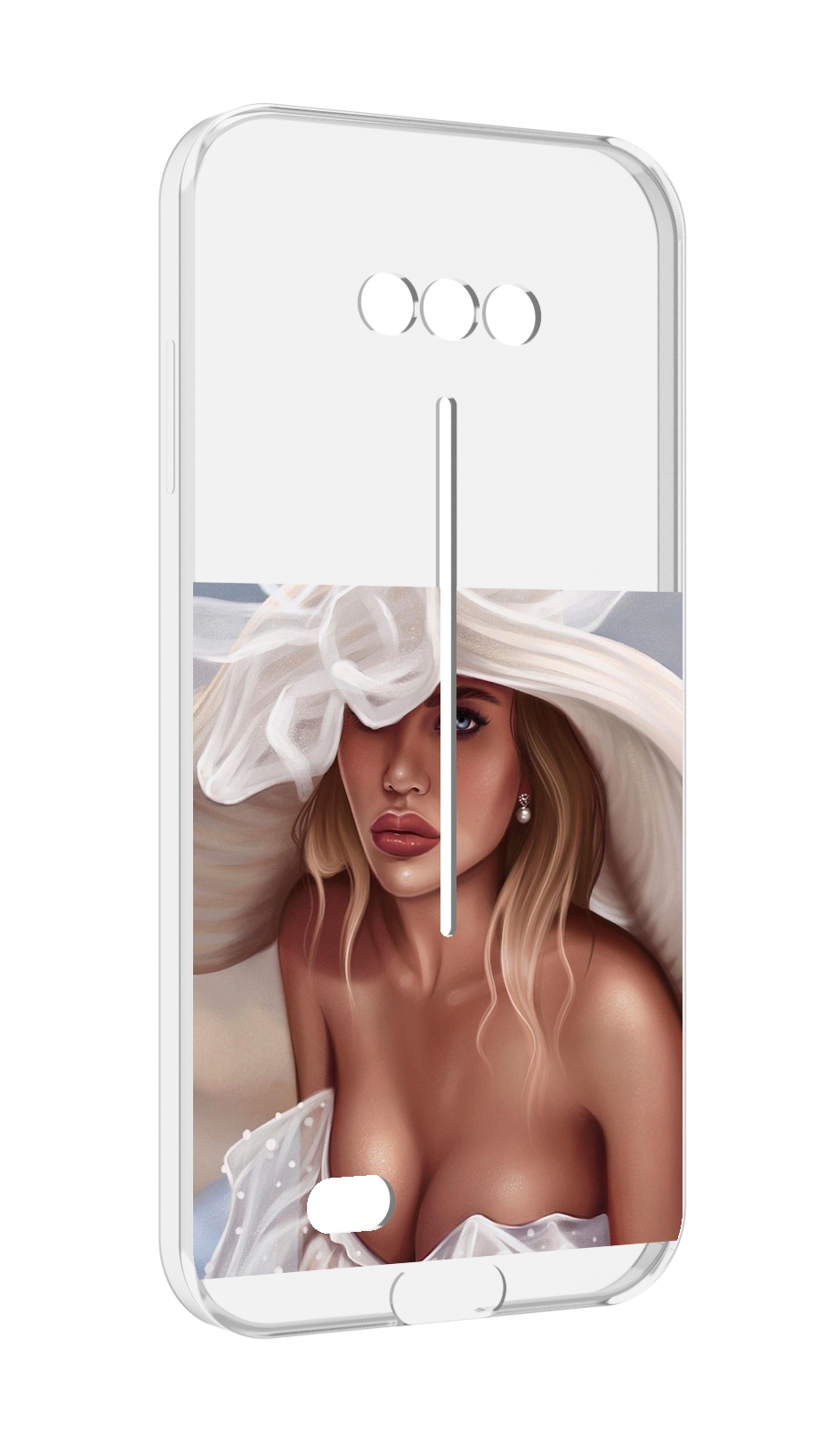 

Чехол MyPads девушка-в-белой-шляпе женский для Doogee S41/S41 Pro противоударный, Tocco