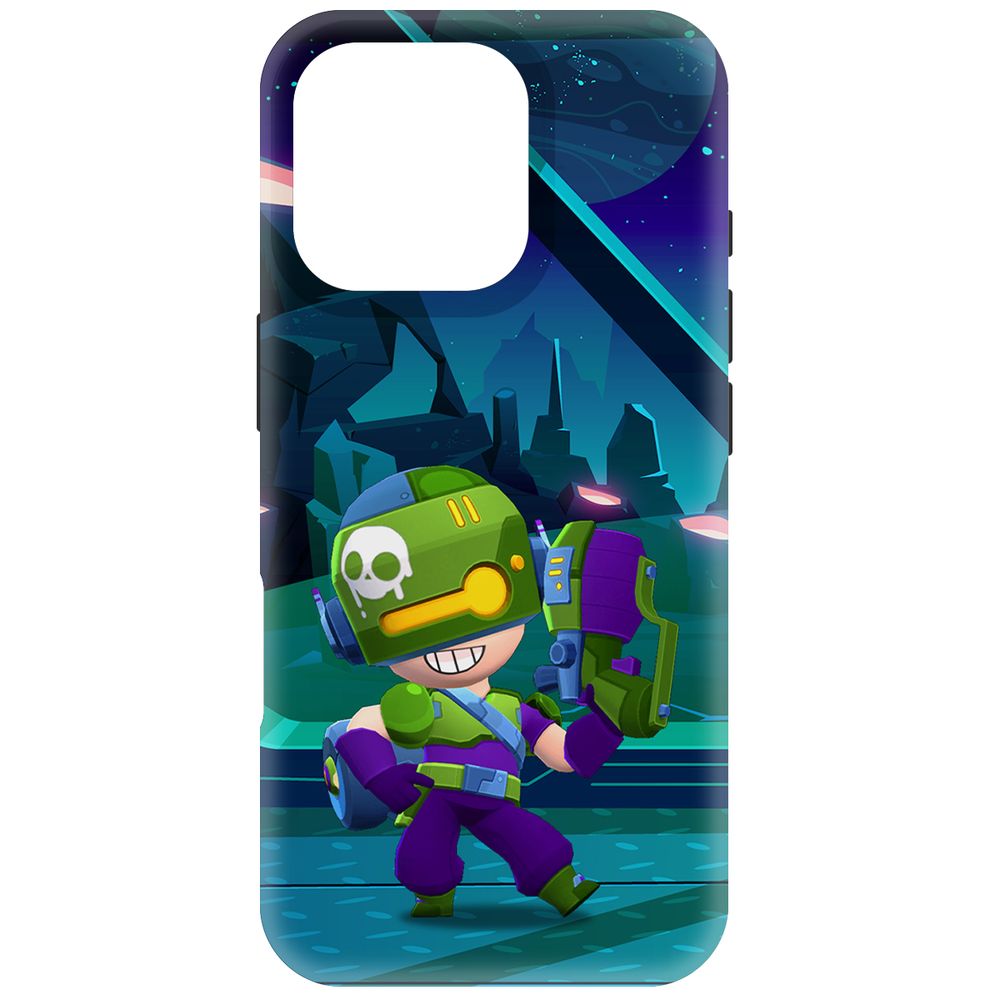 

Чехол-накладка Krutoff Soft Case Brawl Stars - Контрабандистка Пенни для iPhone 16 Pro, Черный