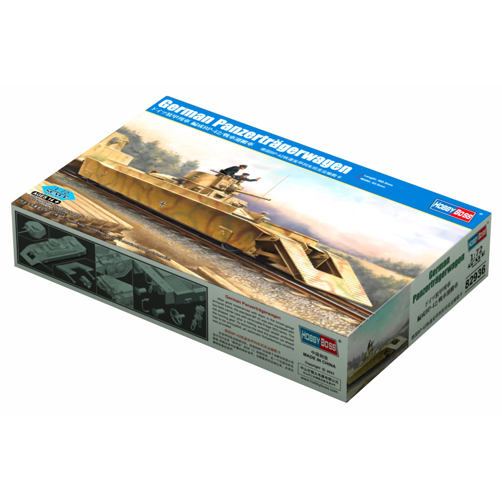 

Сборная модель Hobbyboss Немецкая железнодорожная платформа Panzertrgerwagen 82936, Panzertrgerwagen