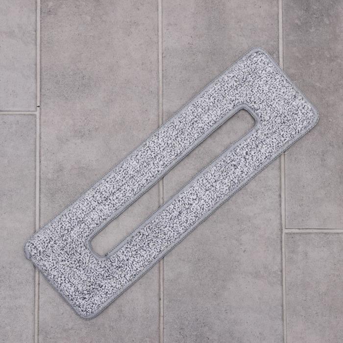 

Насадка для плоской швабры с вертикальным отжимом, 38×12 см, ммикрофибра, цвет серый